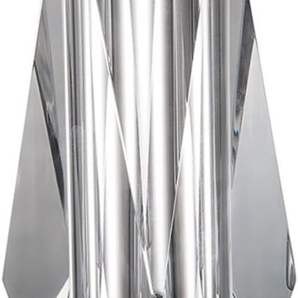 8.5 Inch Clear Crystal Glass Bud Vase, Elegant Single-Stem Flower Holder for Christmas Decor, Weddings, Home Decoration and Gift Giving